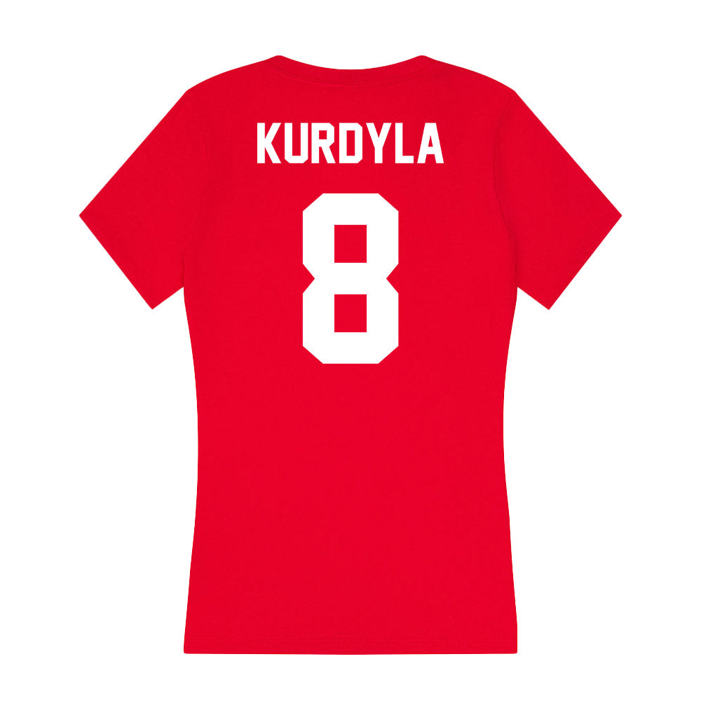 Rutgers - NCAA Men's Lacrosse : Brady Kurdyla - Women's V-Neck T-Shirt-1