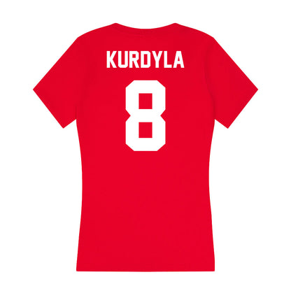 Rutgers - NCAA Men's Lacrosse : Brady Kurdyla - Women's V-Neck T-Shirt-1