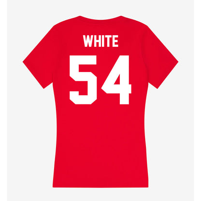 Rutgers - NCAA Football : Taj White - Women's V-Neck T-Shirt-1