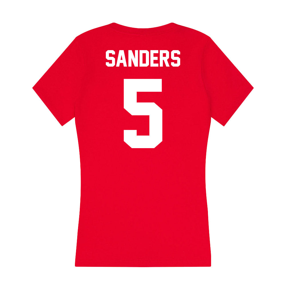Rutgers - NCAA Football : Kaj Sanders - Women's V-Neck T-Shirt-1