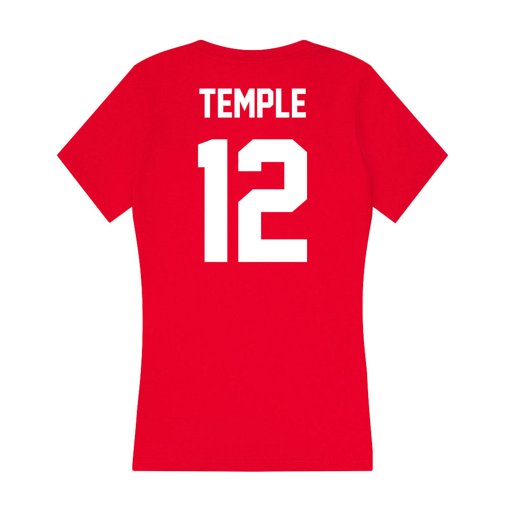 Rutgers - NCAA Men's Soccer : Jackson Temple - Women's V-Neck T-Shirt-1