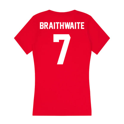 Rutgers - NCAA Football : Dylan Braithwaite - Women's V-Neck T-Shirt-1