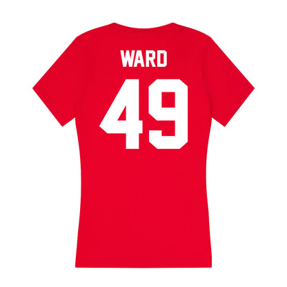 Rutgers - NCAA Football : Evan Ward - Women's V-Neck T-Shirt-1