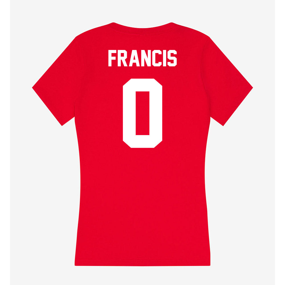 Rutgers - NCAA Men's Basketball : Tariq Francis - Women's V-Neck T-Shirt-1