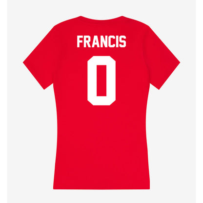 Rutgers - NCAA Men's Basketball : Tariq Francis - Women's V-Neck T-Shirt-1