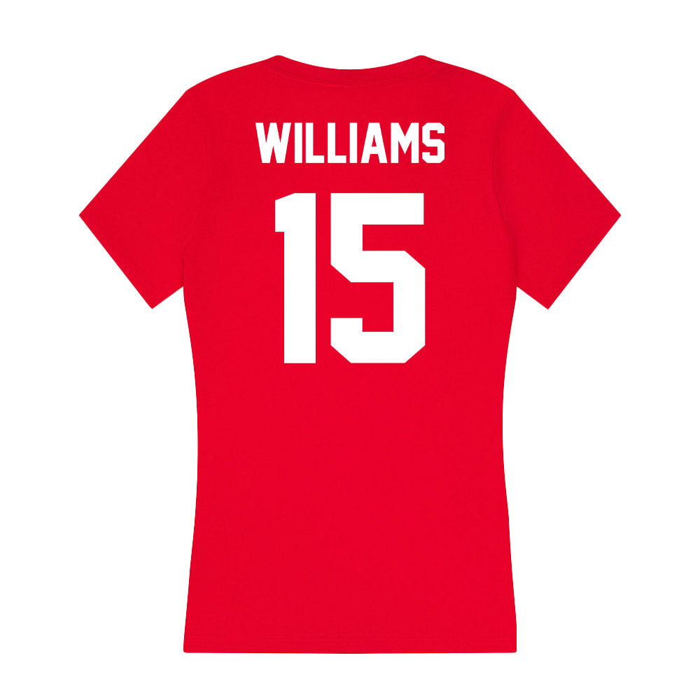 Rutgers - NCAA Football : Zilan Williams - Women's V-Neck T-Shirt-1