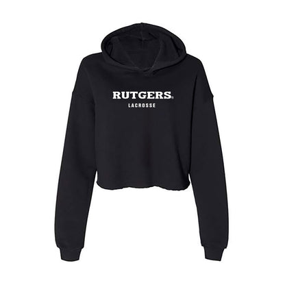 Rutgers - NCAA Men's Lacrosse : Colin Kelly - Women's Crop Fleece Hoodie-0