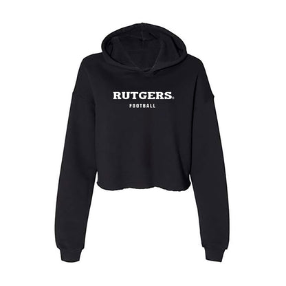 Rutgers - NCAA Football : Charlie Barth - Women's Crop Fleece Hoodie-0