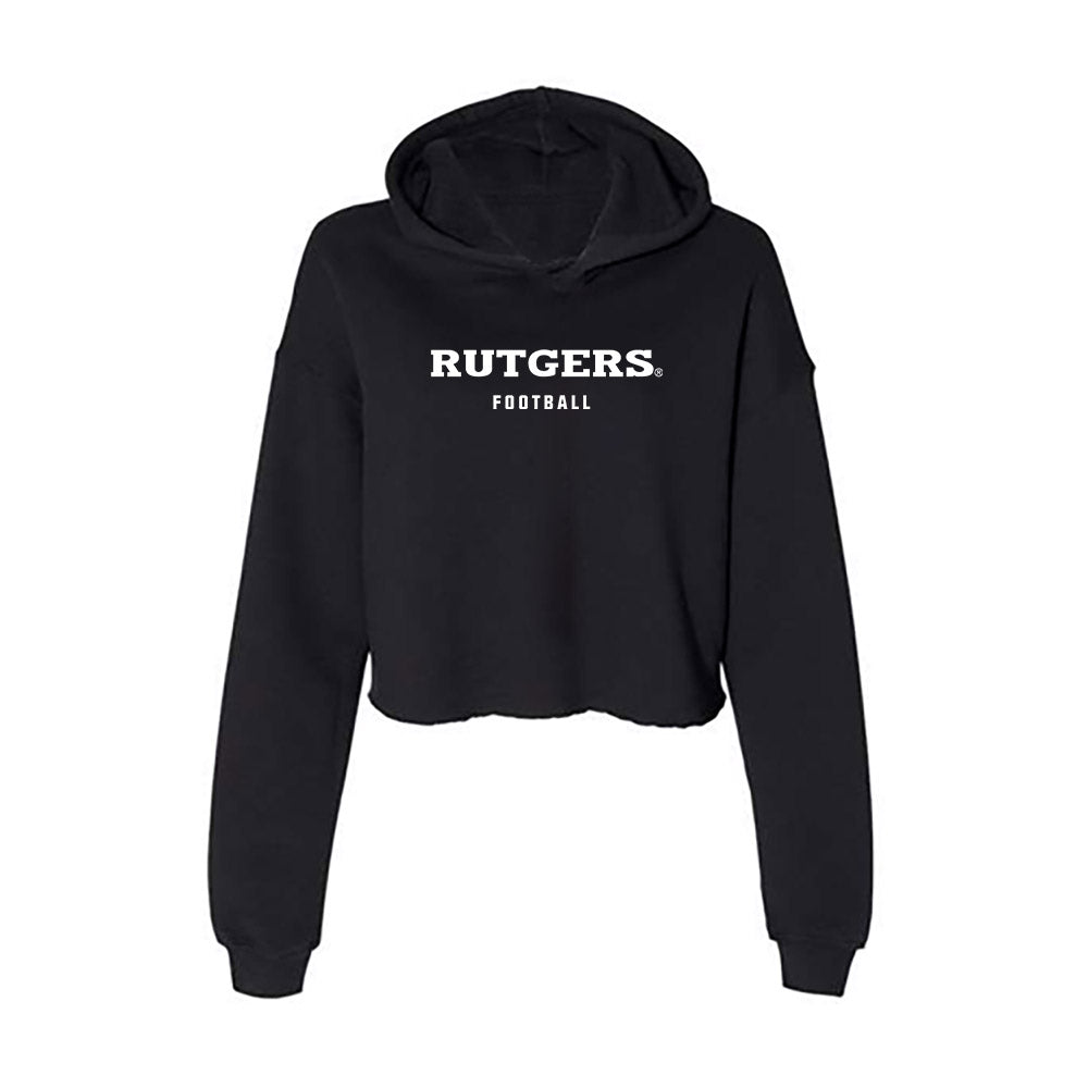 Rutgers - NCAA Football : Abram Wright - Women's Crop Fleece Hoodie-0
