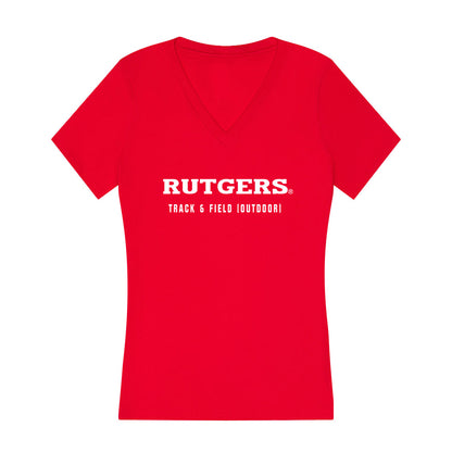 Rutgers - NCAA Men's Track & Field : Sincere Robinson - Women's V-Neck T-Shirt-0