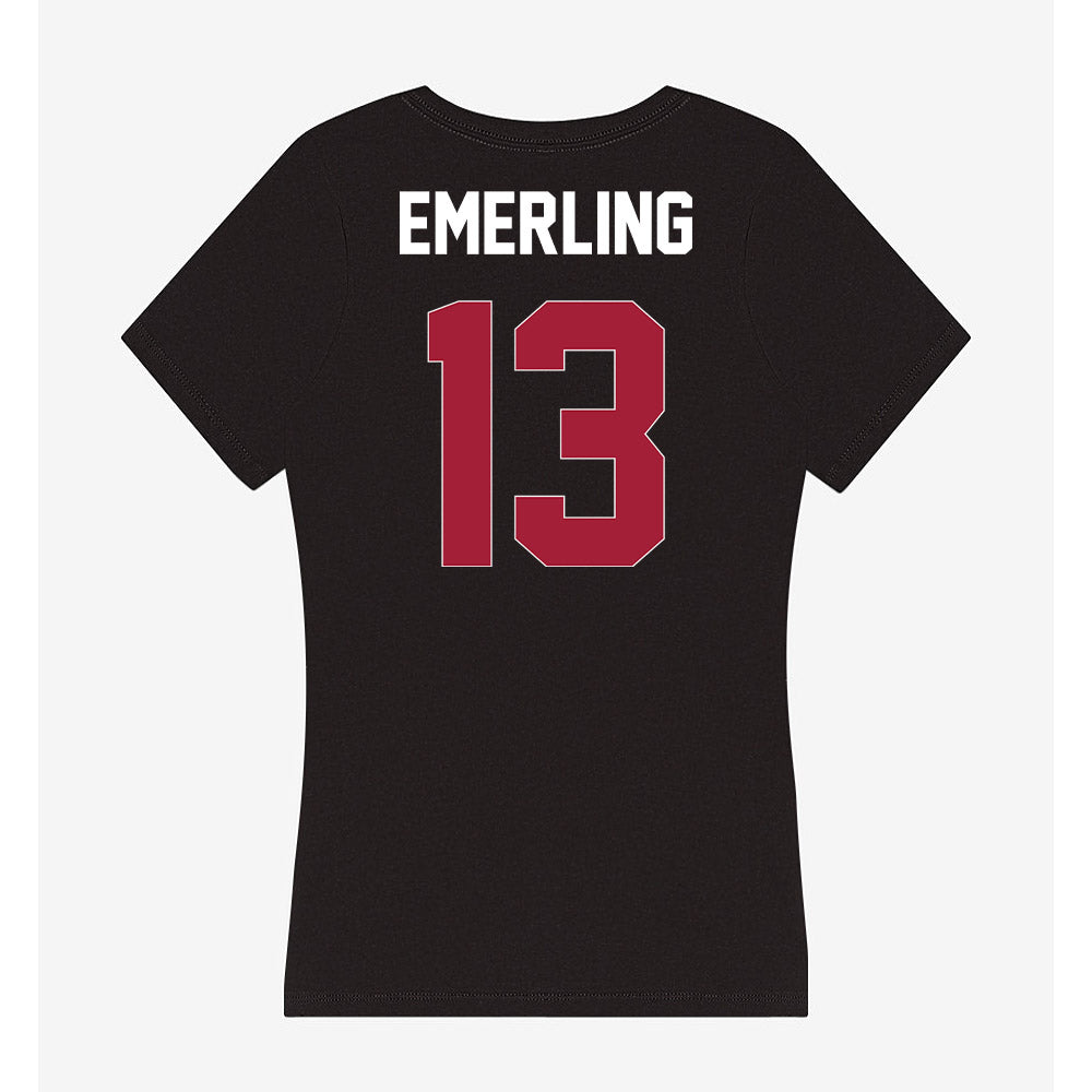 Oklahoma - NCAA Softball : Isabela Emerling - Women's V-Neck T-Shirt-1
