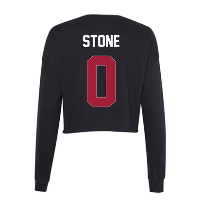 Oklahoma - NCAA Football : David Stone - Women's Cropped Crew Fleece-1