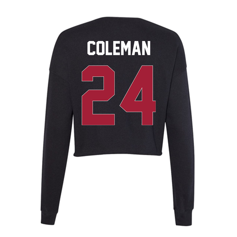 Oklahoma - NCAA Softball : Jayda Coleman - Women's Cropped Crew Fleece-1