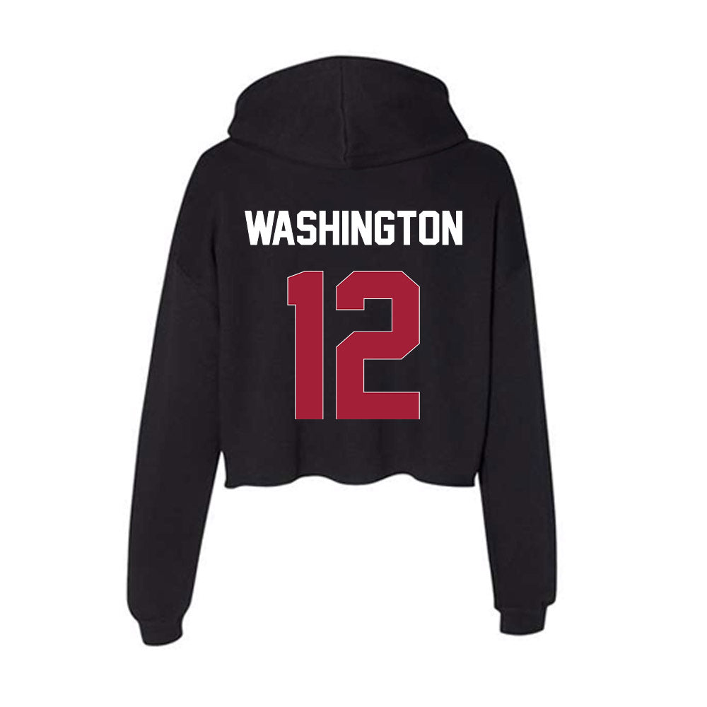 Oklahoma - NCAA Women's Soccer : Alexis Washington - Women's Crop Fleece Hoodie-1