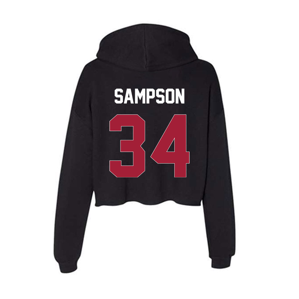 Oklahoma - NCAA Baseball : Beau Sampson - Women's Crop Fleece Hoodie-1