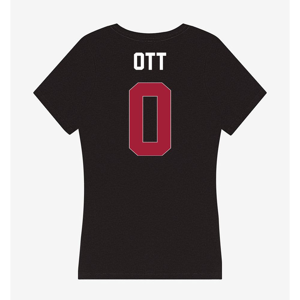 Oklahoma - NCAA Football : Jaydn Ott - Women's V-Neck T-Shirt-1