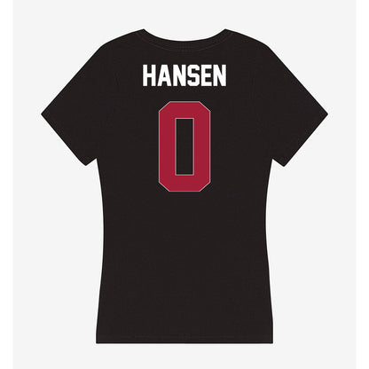 Oklahoma - NCAA Men's Basketball : Jake Hansen - Women's V-Neck T-Shirt-1