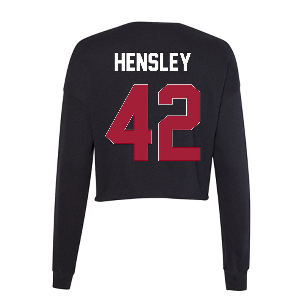 Oklahoma - NCAA Baseball : Reid Hensley - Women's Cropped Crew Fleece-1