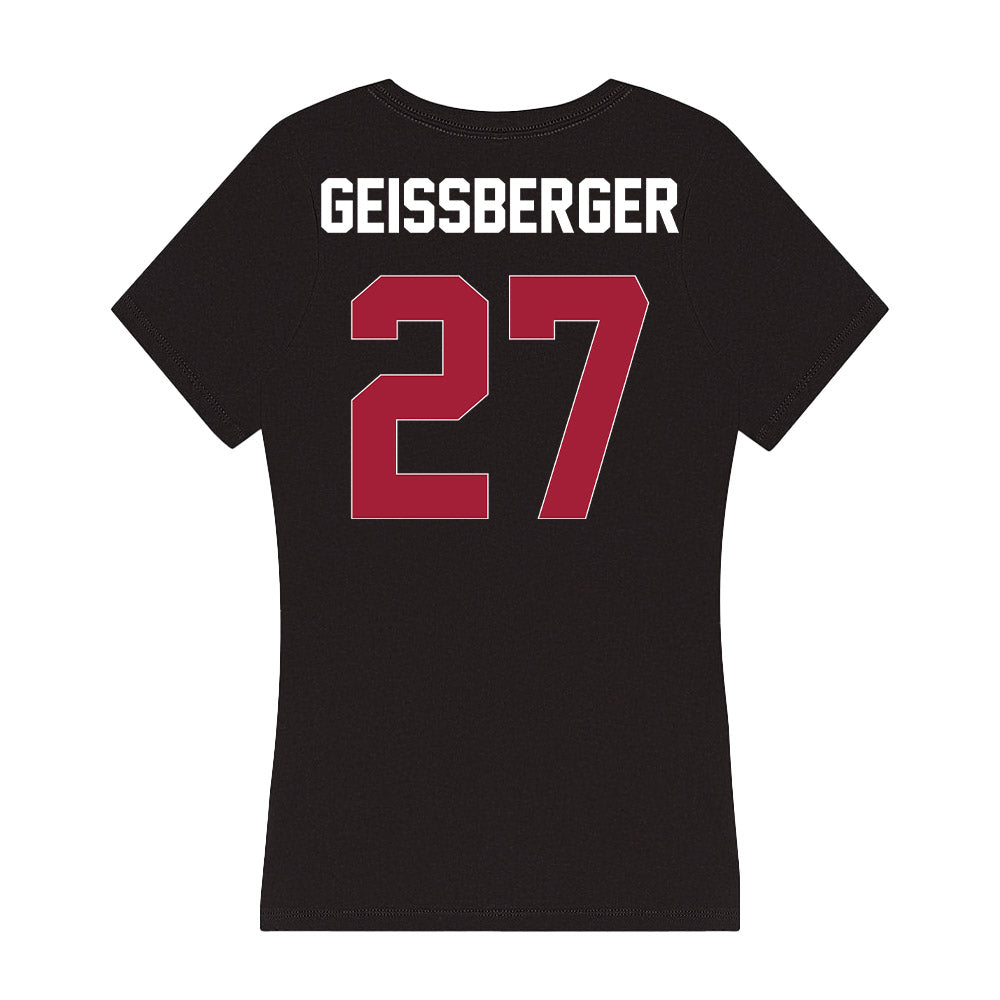  - NCAA Women's Volleyball : Kari Geissberger - Women's V-Neck T-Shirt-1