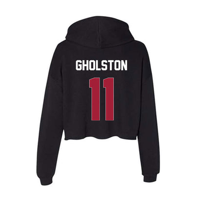 Oklahoma - NCAA Baseball : Jacob Gholston - Women's Crop Fleece Hoodie-1