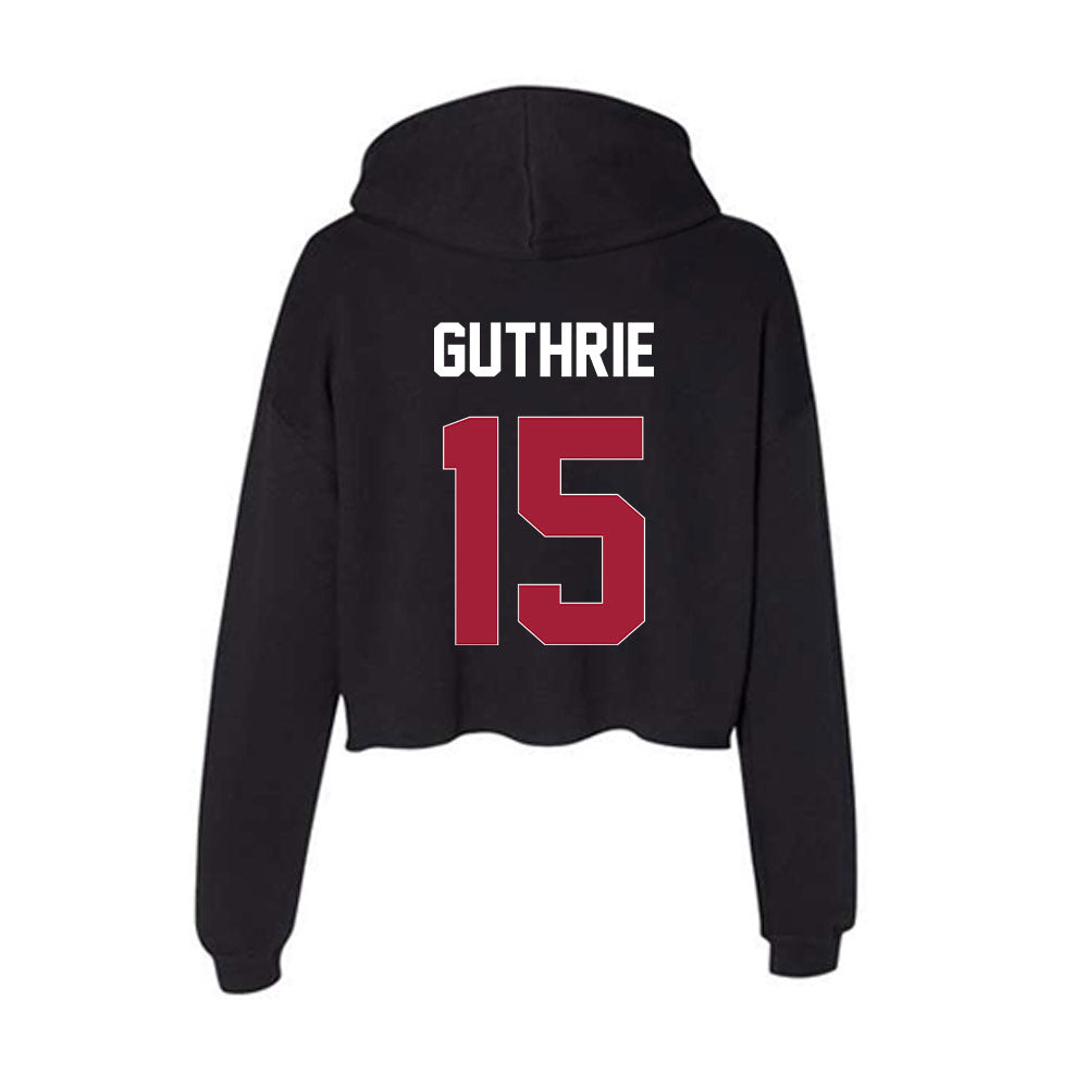 Oklahoma - NCAA Women's Soccer : Aly Guthrie - Women's Crop Fleece Hoodie-1
