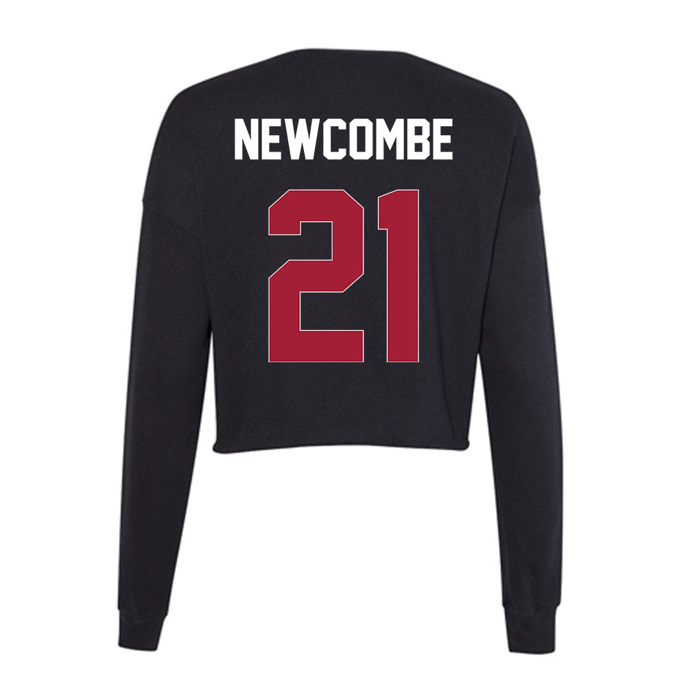 Oklahoma - NCAA Football : Jeremiah Newcombe - Women's Cropped Crew Fleece-1