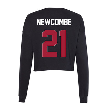 Oklahoma - NCAA Football : Jeremiah Newcombe - Women's Cropped Crew Fleece-1