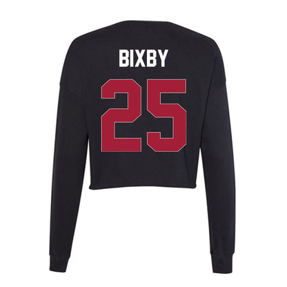 Oklahoma - NCAA Baseball : Mason Bixby - Women's Cropped Crew Fleece-1