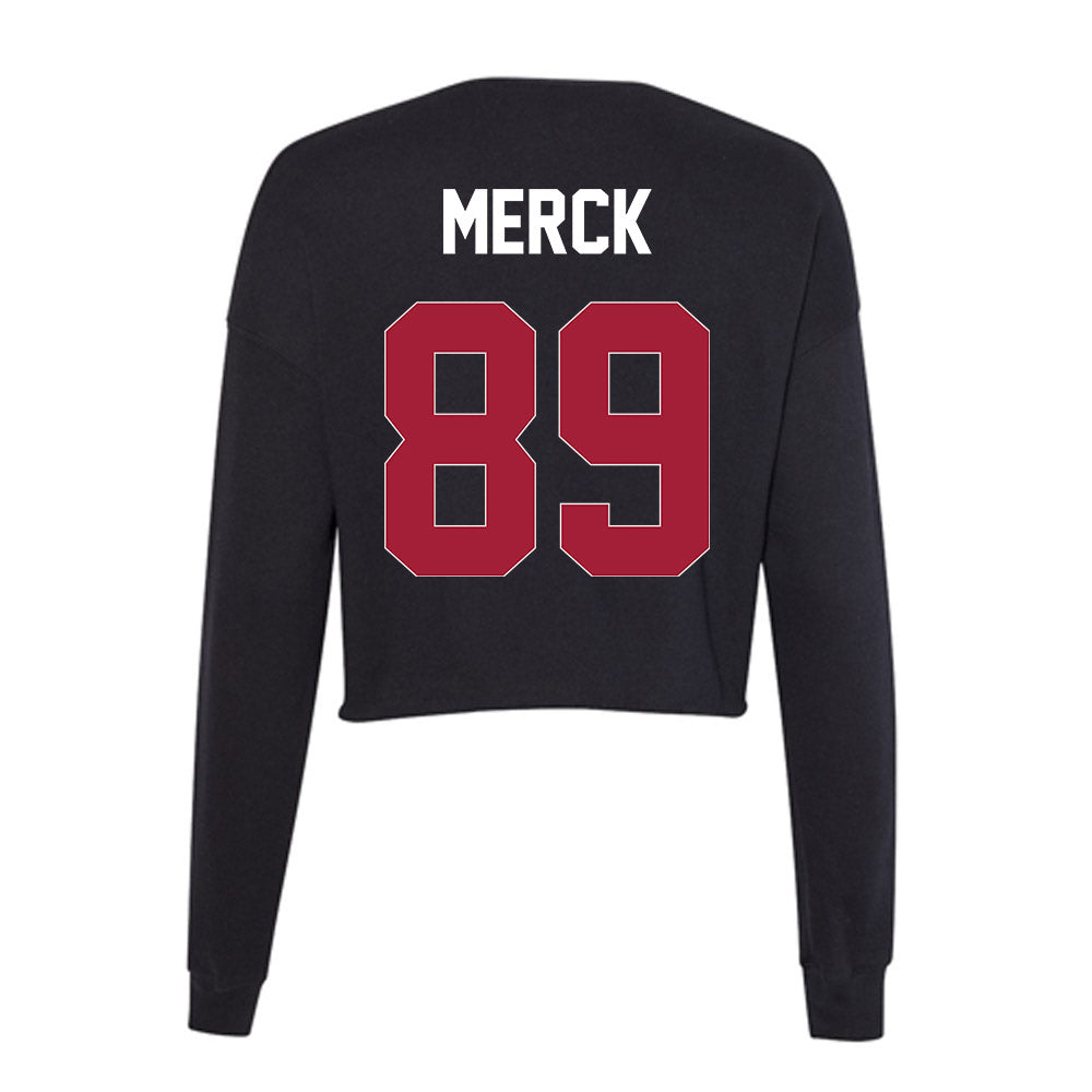 Oklahoma - NCAA Football : Eli Merck - Women's Cropped Crew Fleece-1