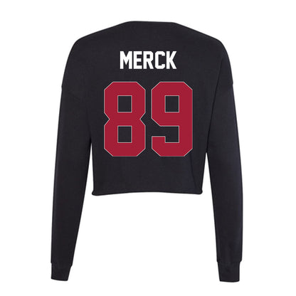 Oklahoma - NCAA Football : Eli Merck - Women's Cropped Crew Fleece-1
