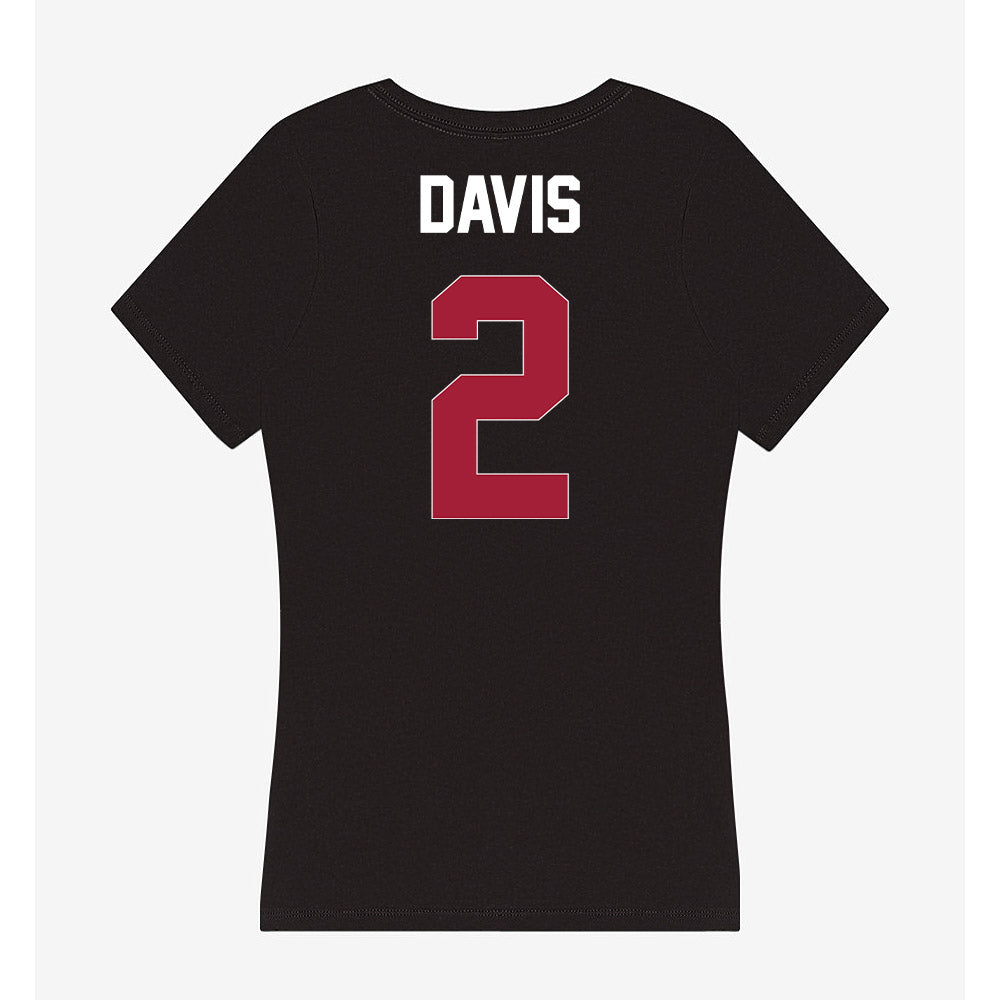 Oklahoma - NCAA Baseball : Myles Davis - Women's V-Neck T-Shirt-1
