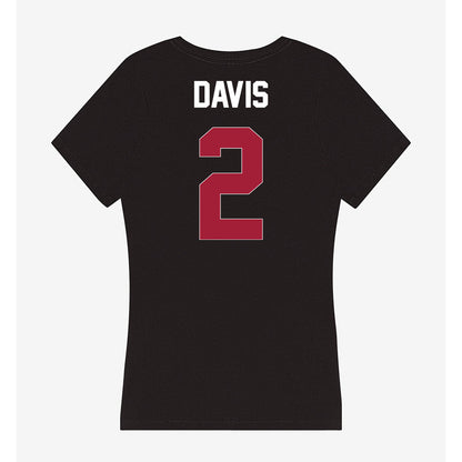 Oklahoma - NCAA Baseball : Myles Davis - Women's V-Neck T-Shirt-1