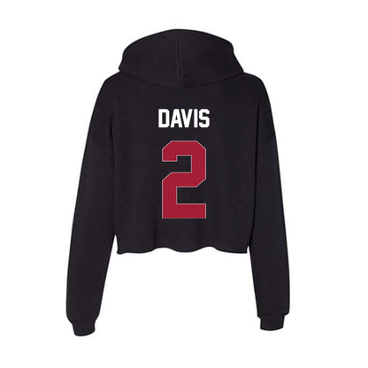 Oklahoma - NCAA Baseball : Myles Davis - Women's Crop Fleece Hoodie-1