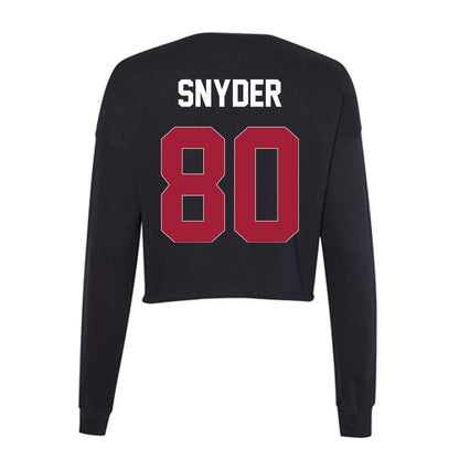 Oklahoma - NCAA Football : Jakeb Snyder - Women's Cropped Crew Fleece-1