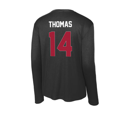 Oklahoma - NCAA Football : Elijah Thomas - Activewear Long Sleeve T-Shirt-1