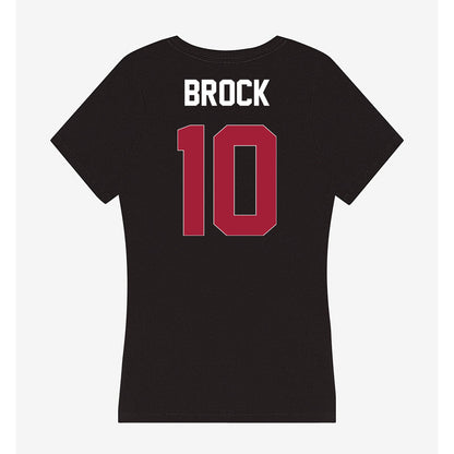 Oklahoma - NCAA Baseball : Brendan Brock - Women's V-Neck T-Shirt-1