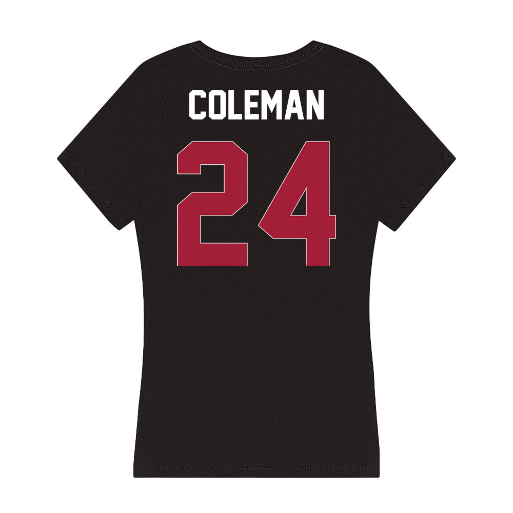 Oklahoma - NCAA Softball : Jayda Coleman - Women's V-Neck T-Shirt-1