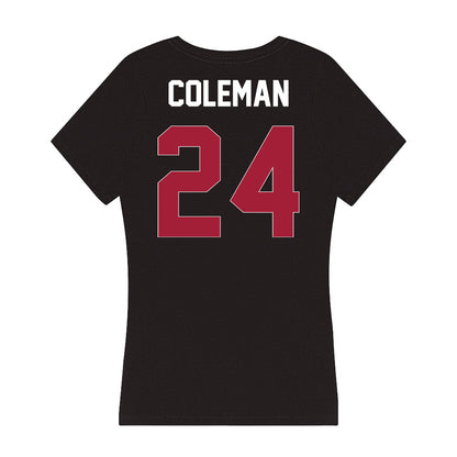 Oklahoma - NCAA Softball : Jayda Coleman - Women's V-Neck T-Shirt-1