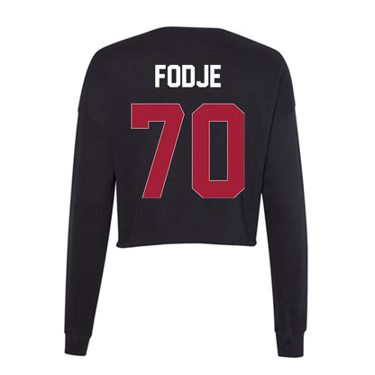 Oklahoma - NCAA Football : Ryan Fodje - Women's Cropped Crew Fleece-1