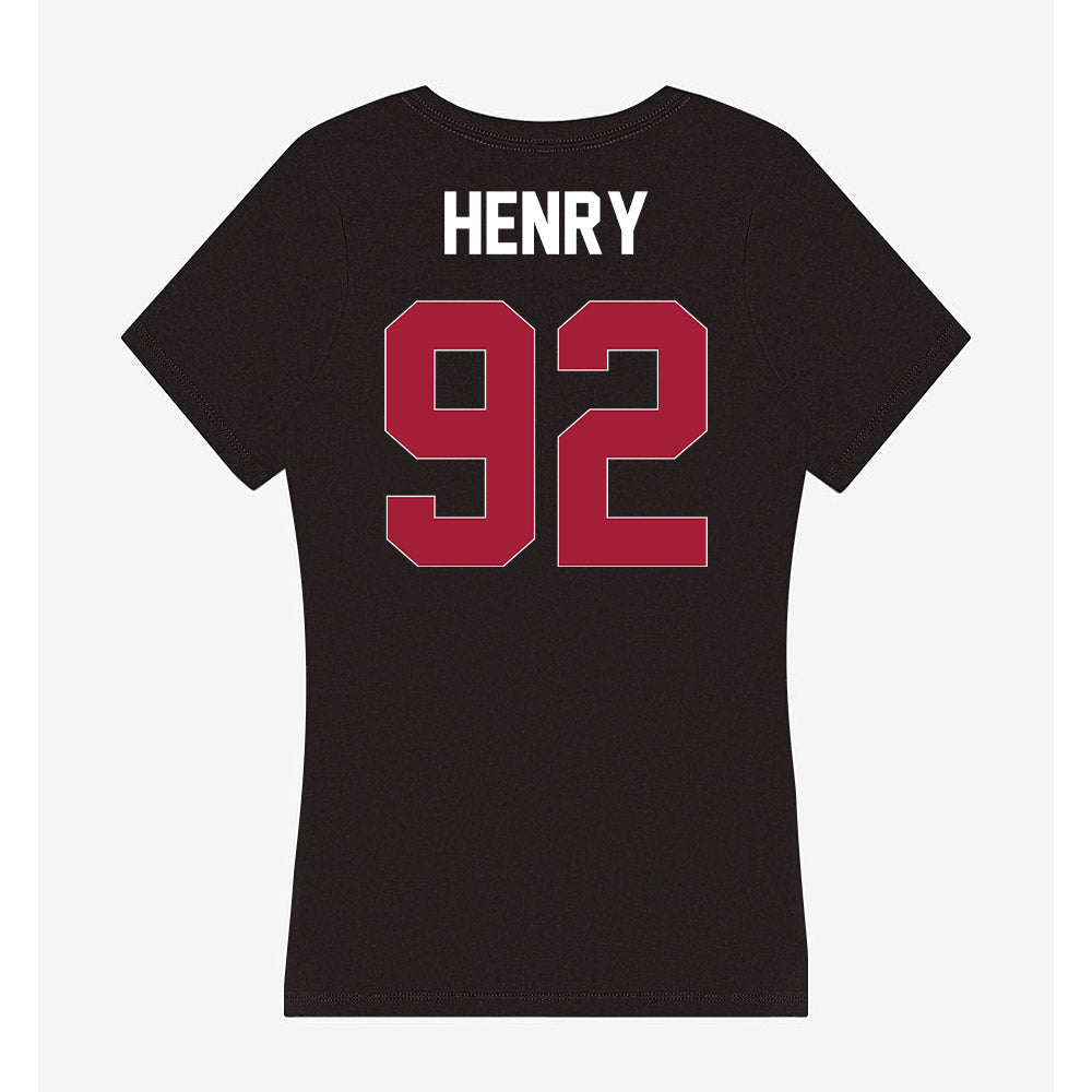 Oklahoma - NCAA Football : Jacob Henry - Women's V-Neck T-Shirt-1