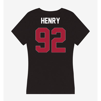 Oklahoma - NCAA Football : Jacob Henry - Women's V-Neck T-Shirt-1