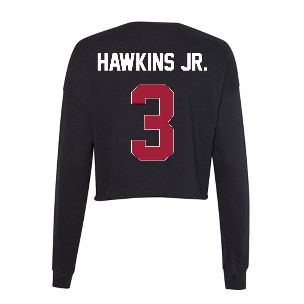 Oklahoma - NCAA Football : Michael Hawkins Jr. - Women's Cropped Crew Fleece-1