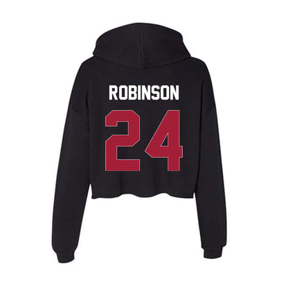 Oklahoma - NCAA Football : Xavier Robinson - Women's Crop Fleece Hoodie-1