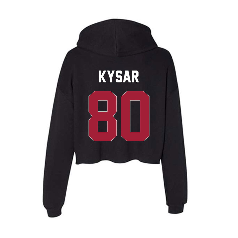 Oklahoma - NCAA Football : Bergin Kysar - Women's Crop Fleece Hoodie-1