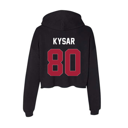 Oklahoma - NCAA Football : Bergin Kysar - Women's Crop Fleece Hoodie-1