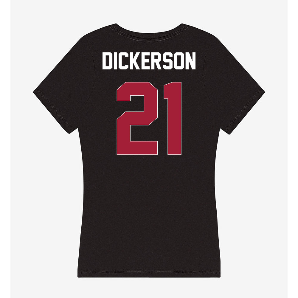 Oklahoma - NCAA Baseball : Drew Dickerson - Women's V-Neck T-Shirt-1