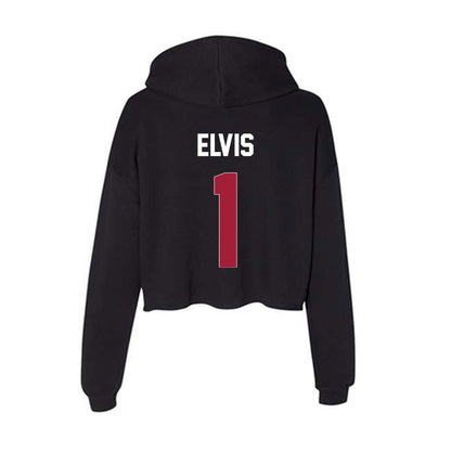 Oklahoma - NCAA Men's Basketball : Kobe Elvis - Women's Crop Fleece Hoodie-1