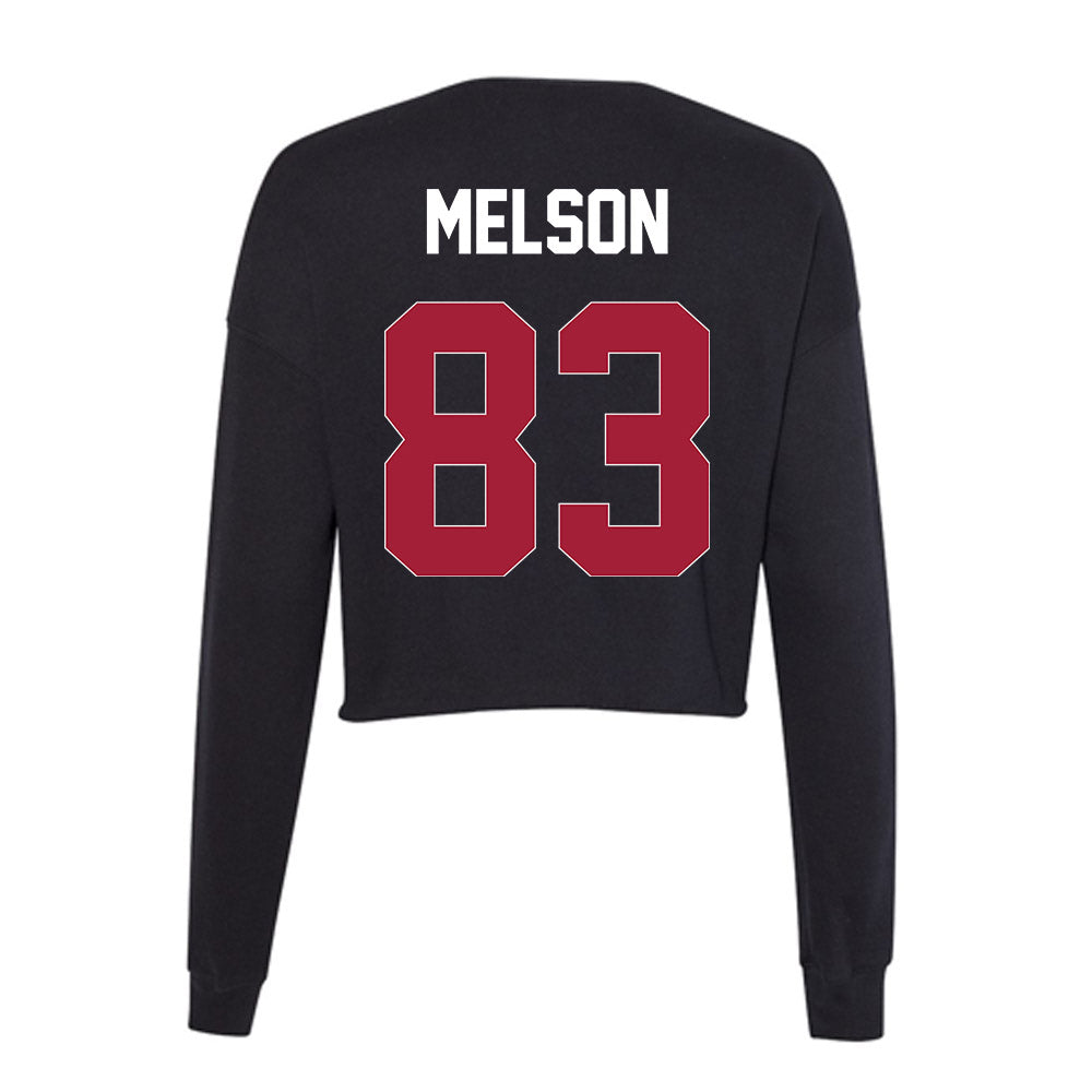 Oklahoma - NCAA Football : Major Melson - Women's Cropped Crew Fleece-1