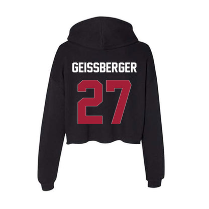  - NCAA Women's Volleyball : Kari Geissberger - Women's Crop Fleece Hoodie-1