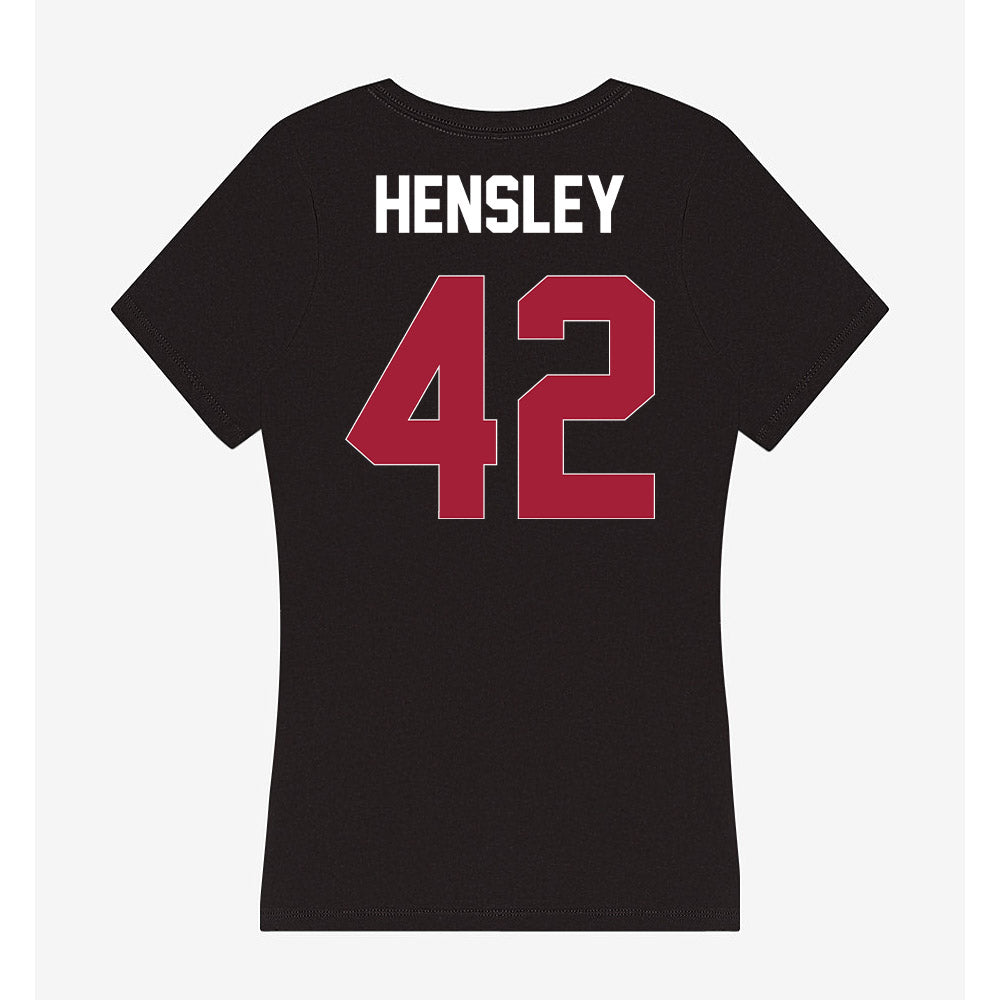 Oklahoma - NCAA Baseball : Reid Hensley - Women's V-Neck T-Shirt-1